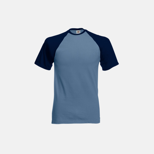 Steel Blue/Deep Navy T-shirtar med reklamtryck