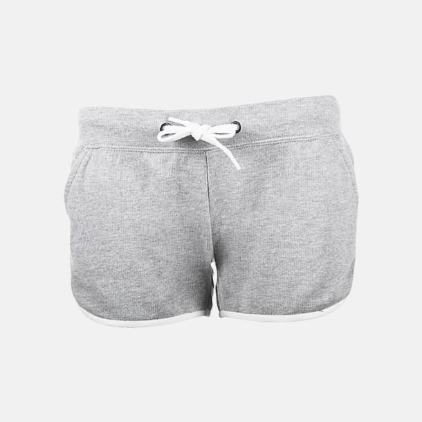 Grey Melange Damshorts med reklamtryck eller -brodyr