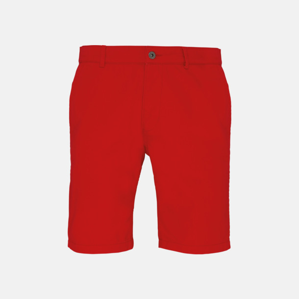 Cherry Red (herr) Herr- & damchino shorts med reklamtryck