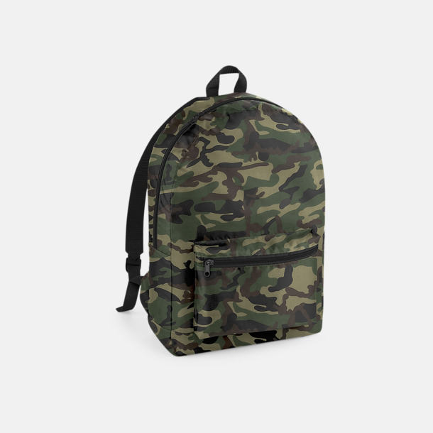 Jungle Camo/Svart Lättviktsryggsäckar med reklamtryck