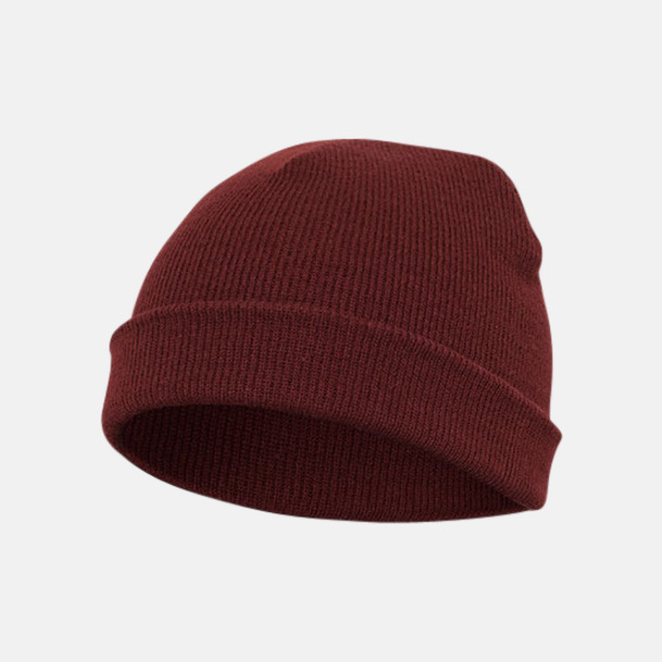 Maroon (standard) Normallånga eller långa beanies med reklamlogo