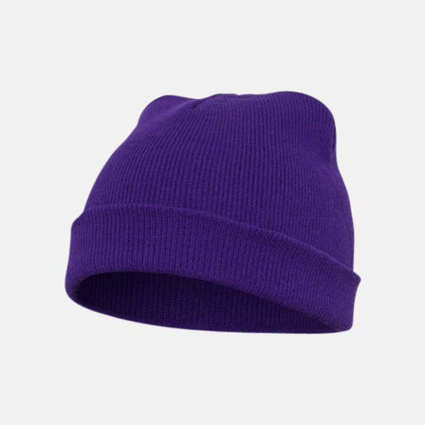 Lila (standard) Normallånga eller långa beanies med reklamlogo