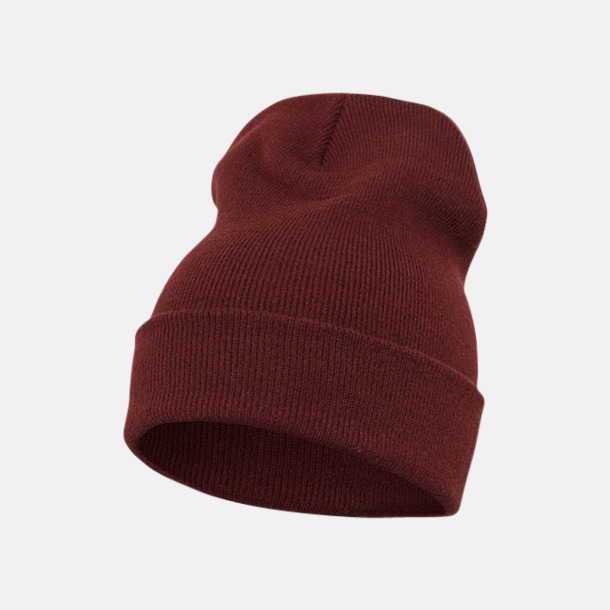 Maroon (lång) Normallånga eller långa beanies med reklamlogo