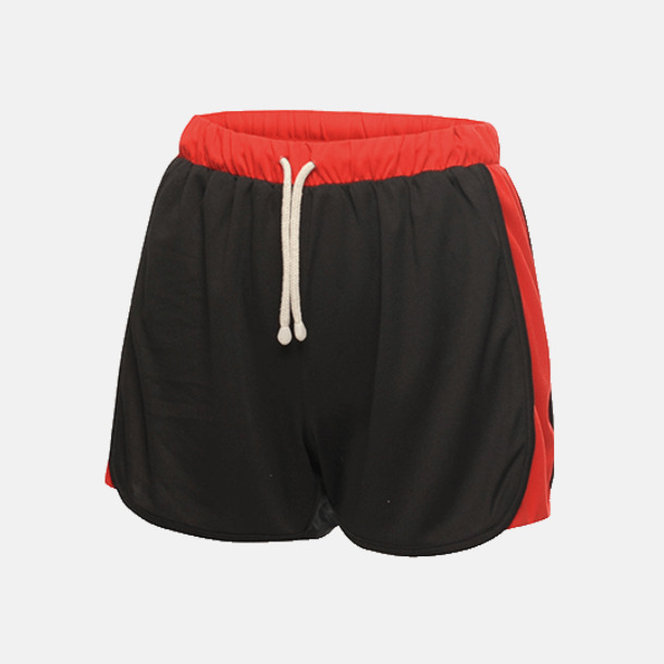 Svart/Classic Red (dam) Funktionsshorts från Regatta med reklamtryck