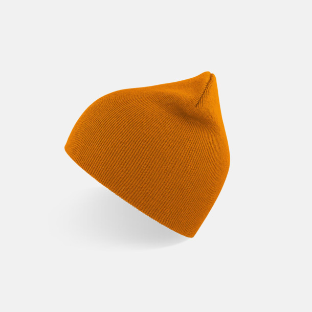 Mustard Beanie-mössor i återvunnen polyester med reklamlogo